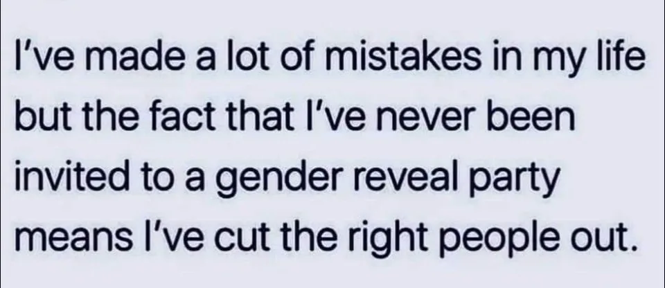 gender reveal party meme