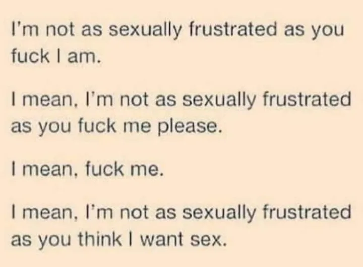 sexual frustration meme