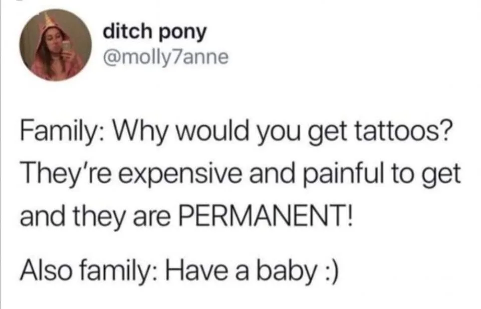 not having kids meme