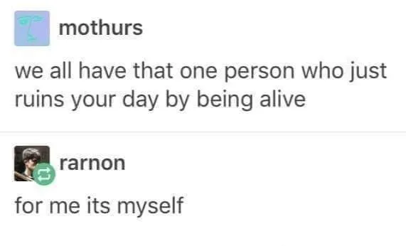 self-hatred meme