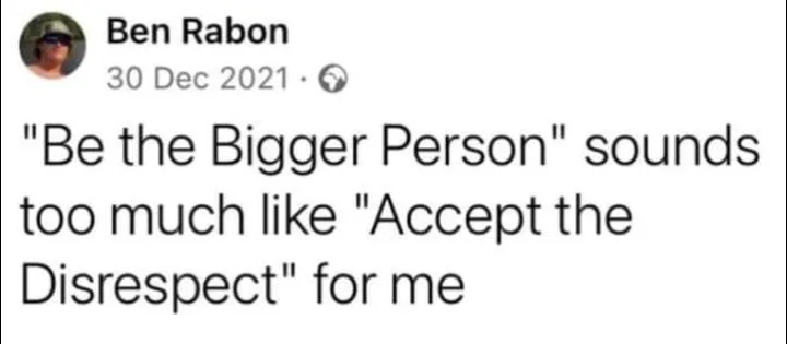 standing up for yourself meme