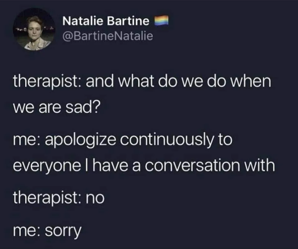 apologizing meme