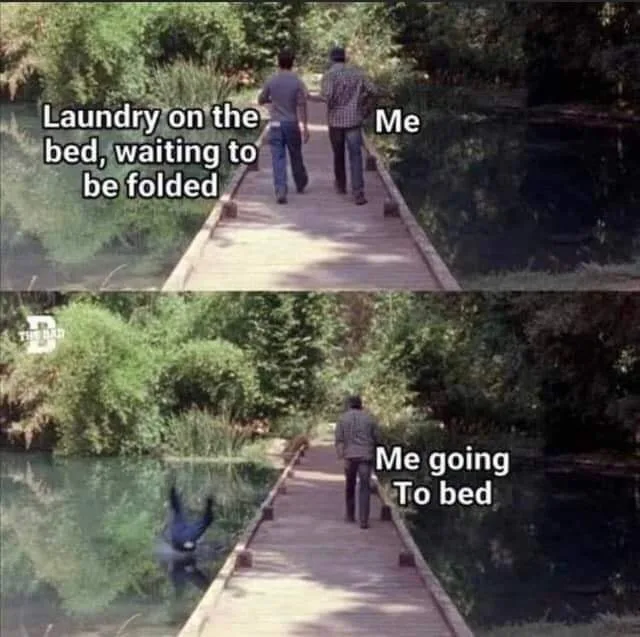 folding laundry meme