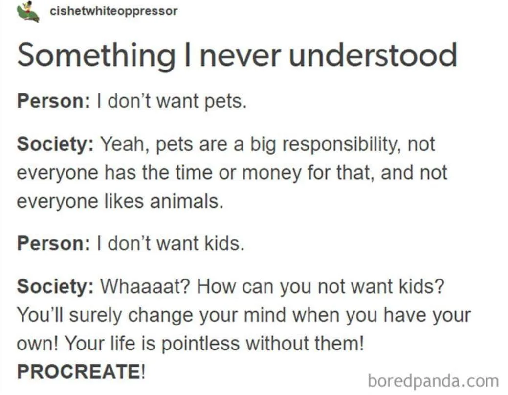 not having kids meme