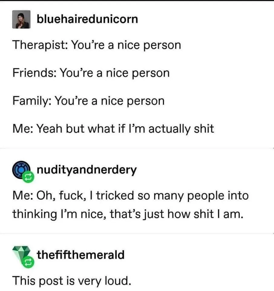 self-doubt meme