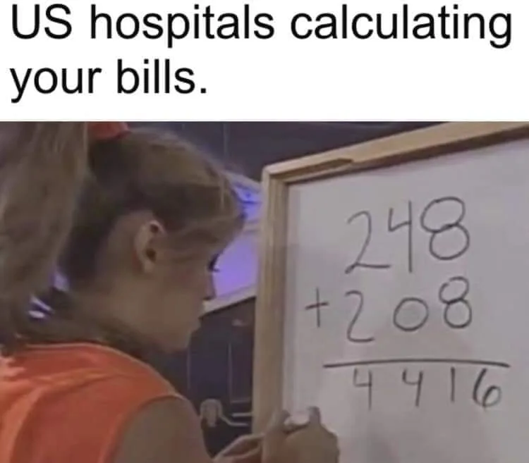 US healthcare system meme