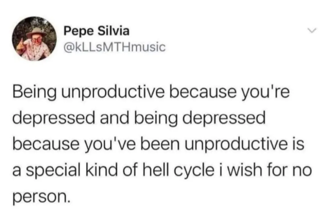 being unproductive meme