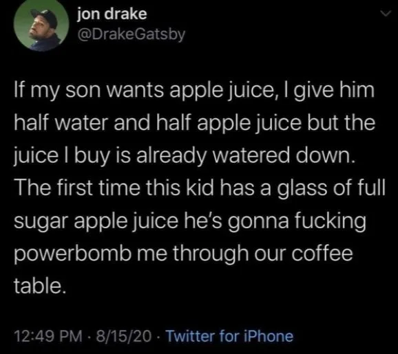 apple juice meme