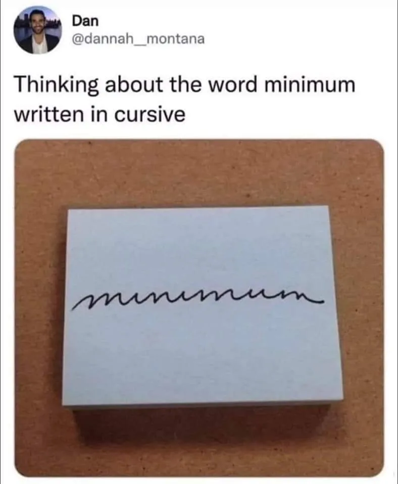 cursive meme