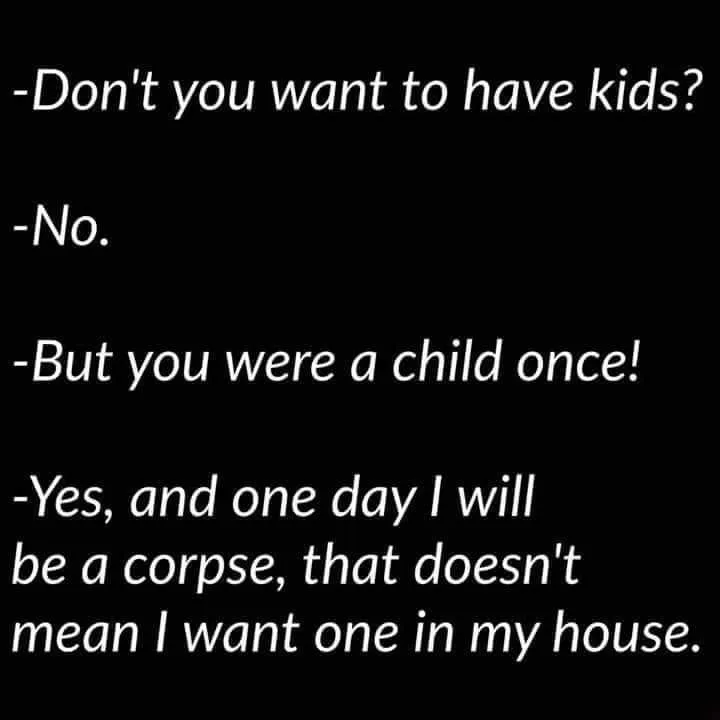 not having kids meme