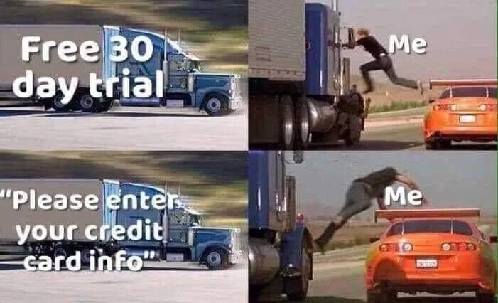 free trial meme