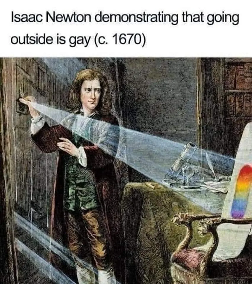 Isaac Newton meme