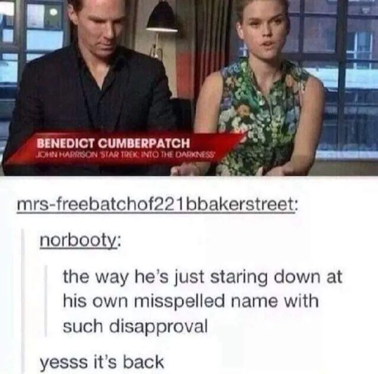 Benedict Cumberbatch meme