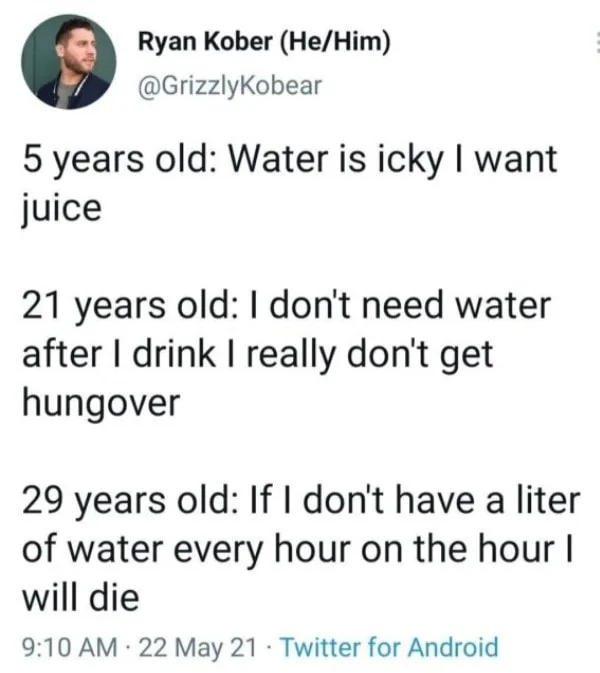 drinking water meme