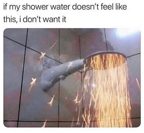 hot shower meme