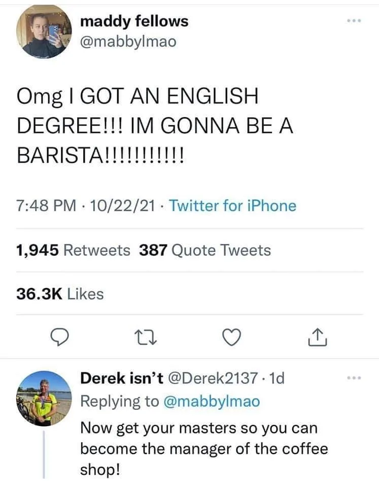 college degree meme