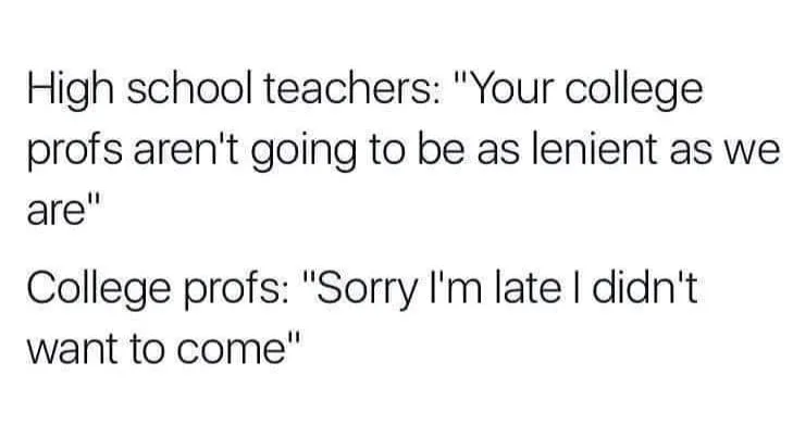 college professor meme