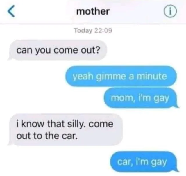 coming out meme