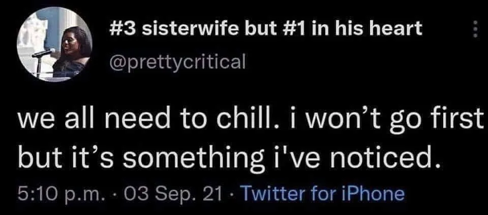 being chill meme