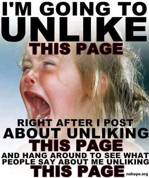 Blocking on Facebook meme