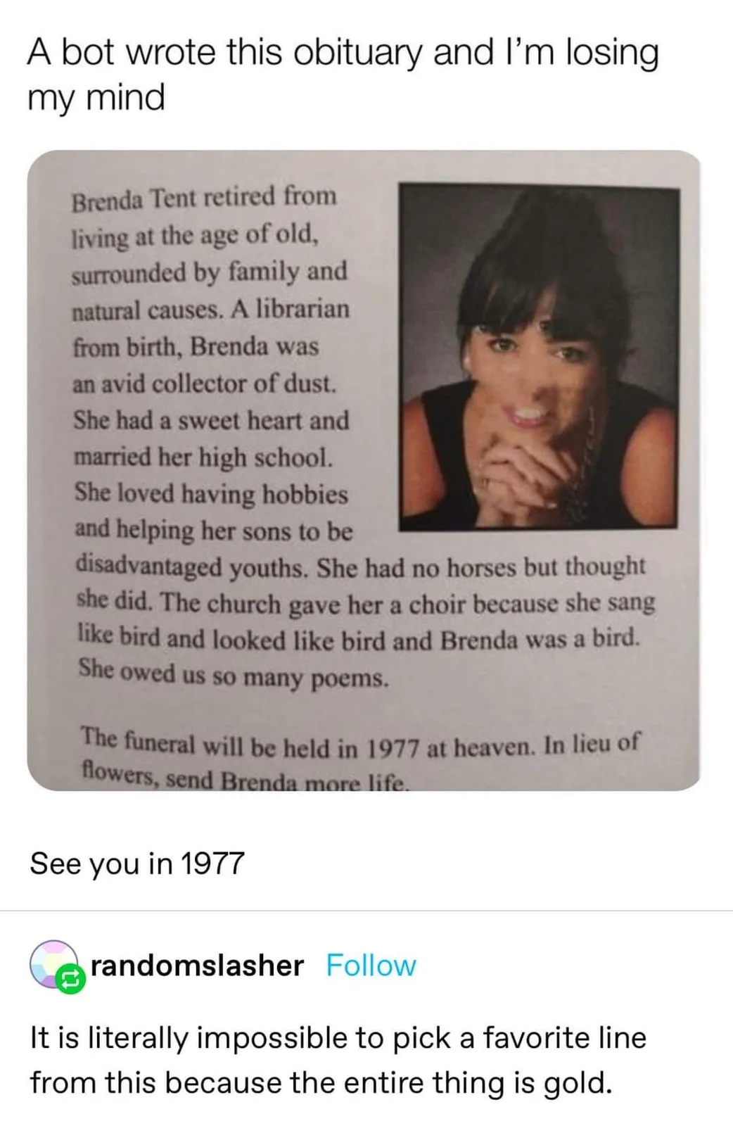 obituary meme