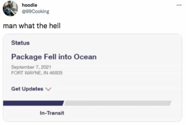 tracking a package meme