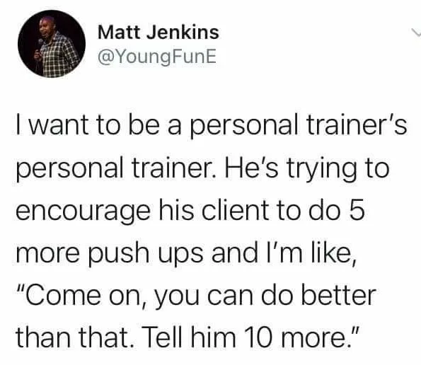 personal trainer meme