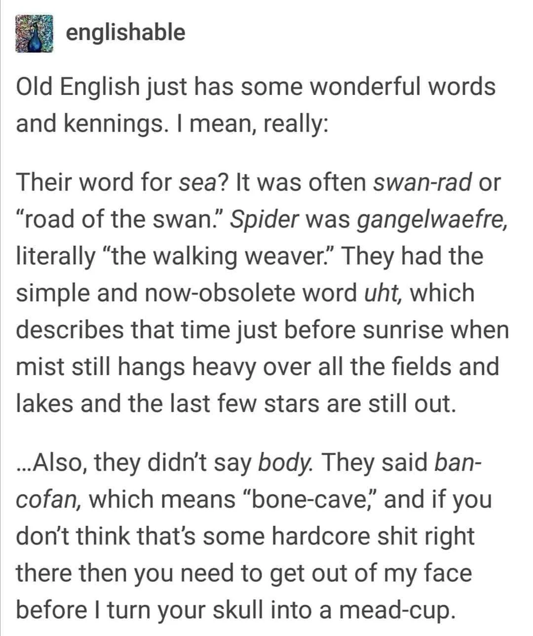 Old English (language) meme