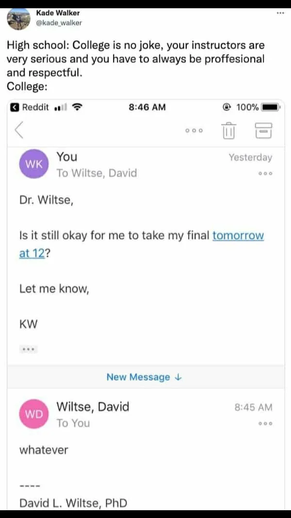 college professor meme