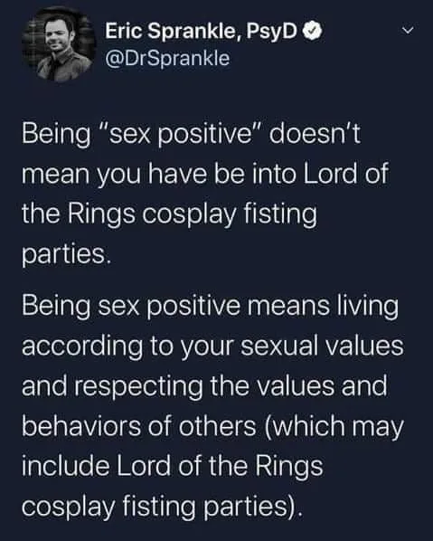 being sex positive meme