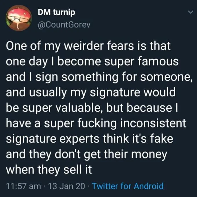 autograph meme