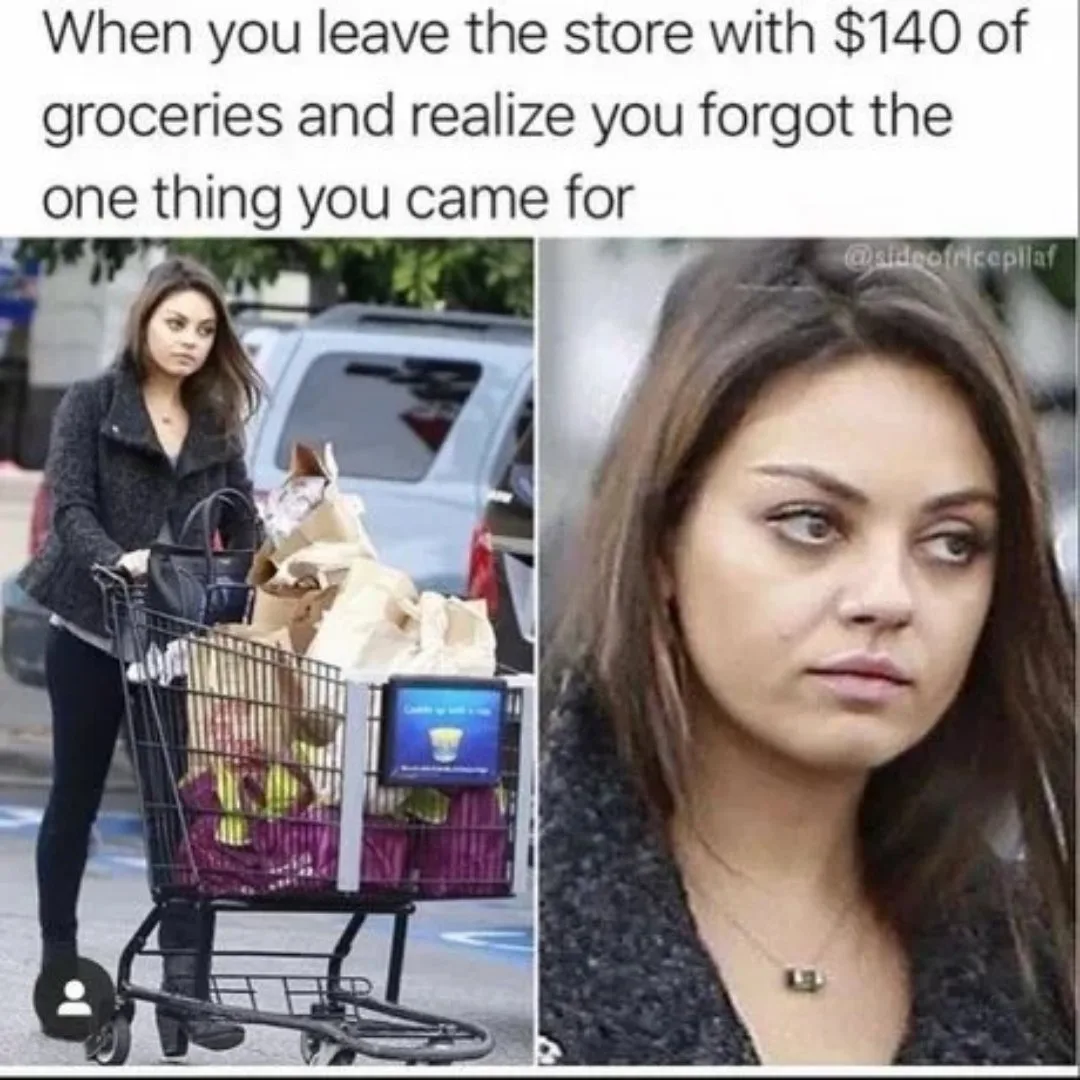 shopping list meme