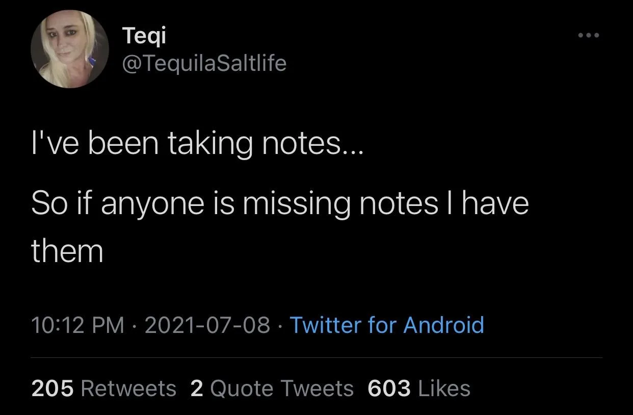 note-taking meme