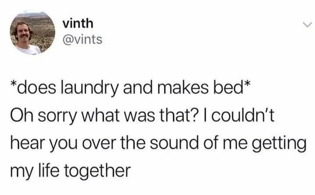 getting your shit together meme