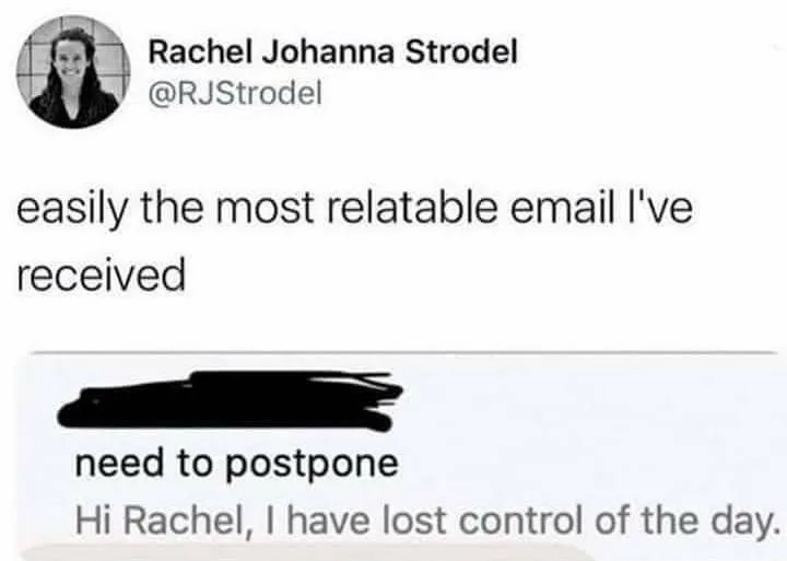 cancelling plans meme
