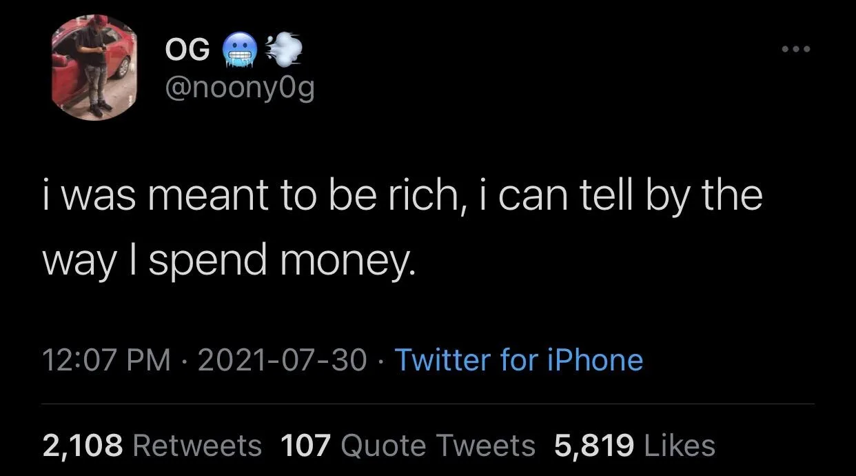 being rich meme