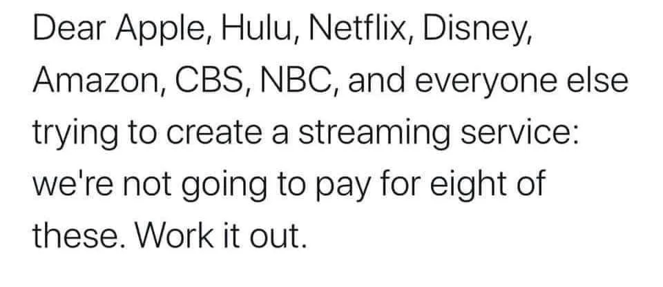 streaming service meme