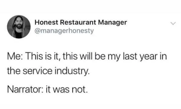 service industry meme