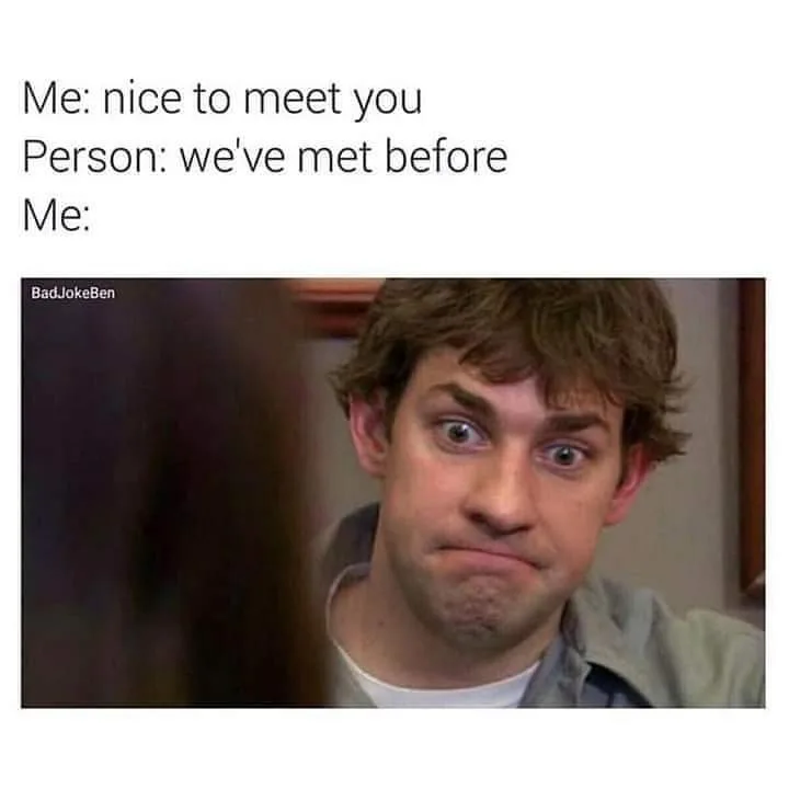 forgetting someone's name meme