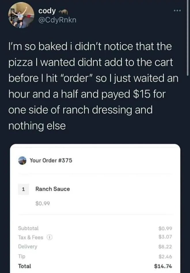 pizza delivery meme