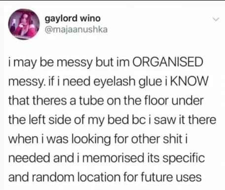 being organized meme