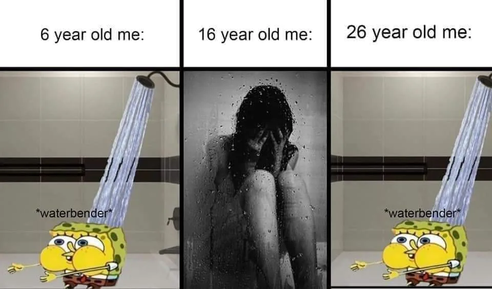 showering meme