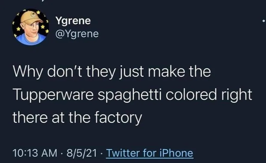 Tupperware meme
