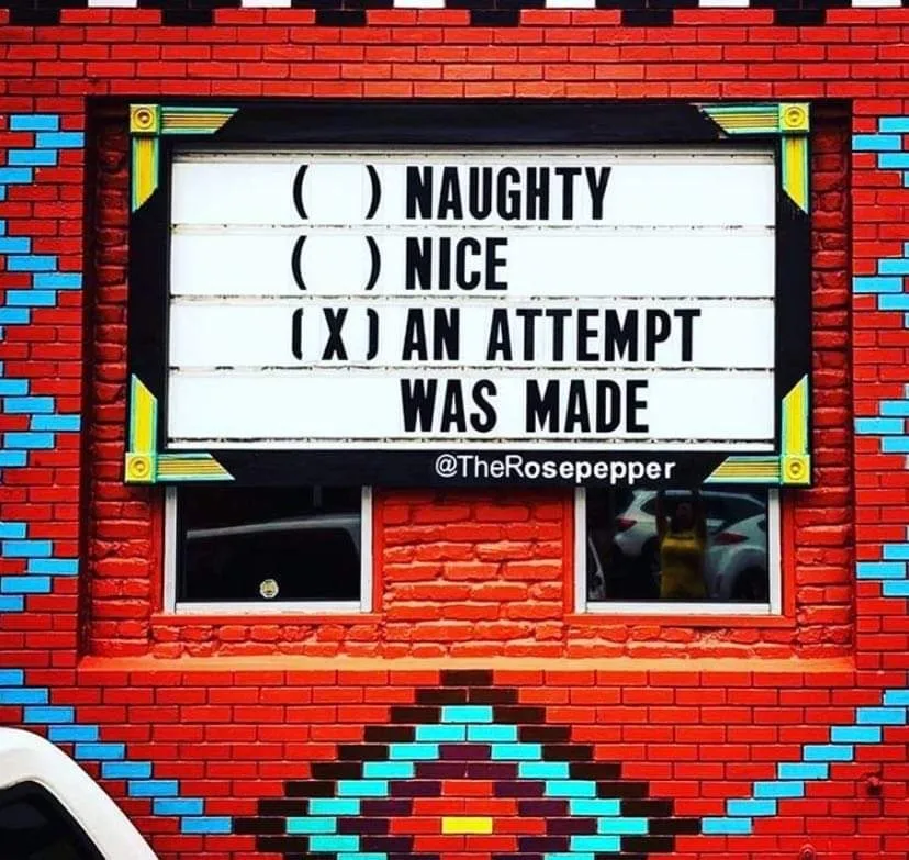 Santa's naughty or nice list meme
