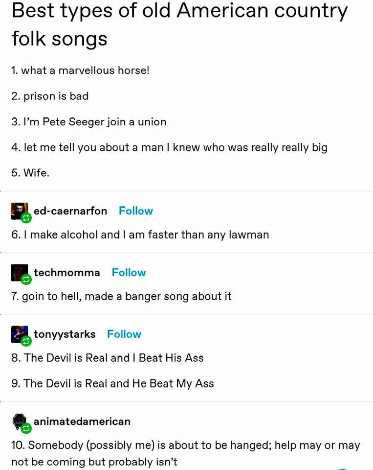 folk song meme