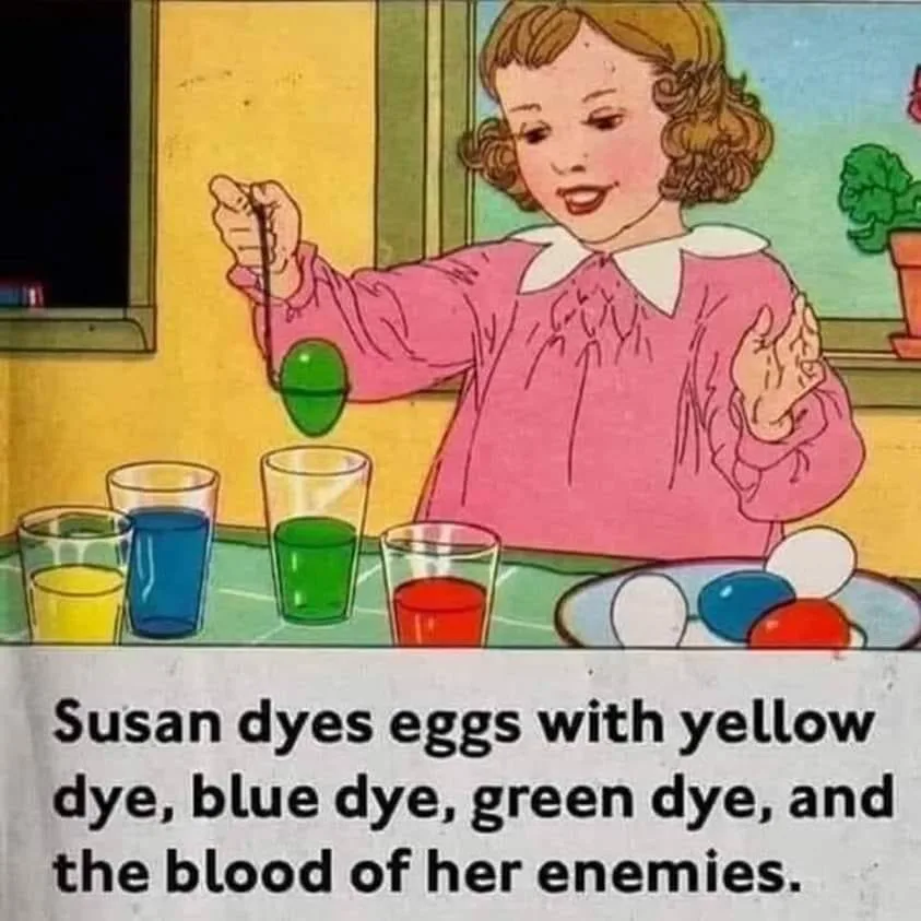 Easter egg dying meme