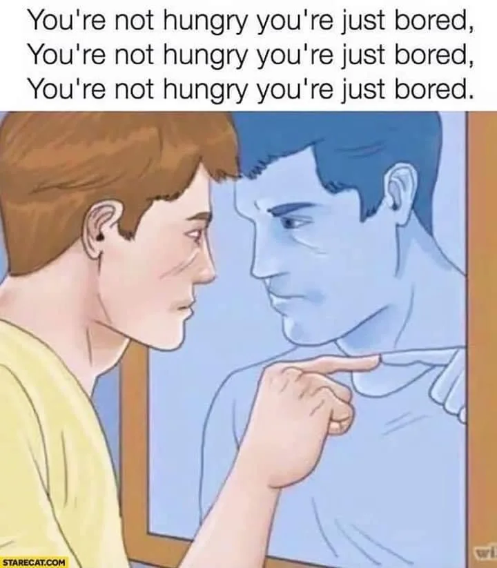 stress eating meme