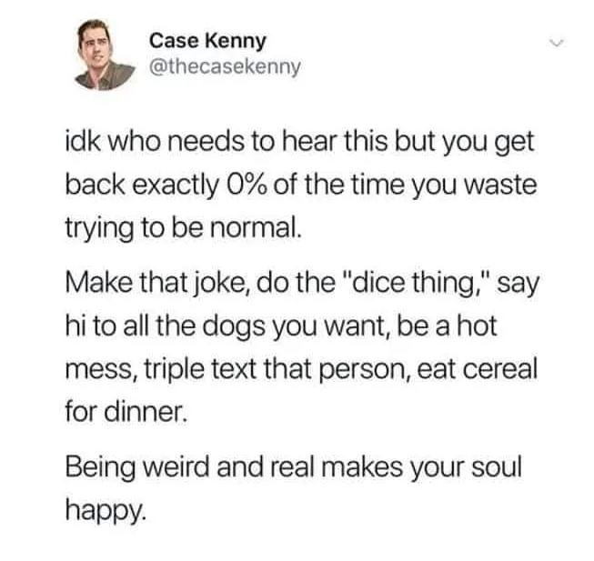 being yourself meme
