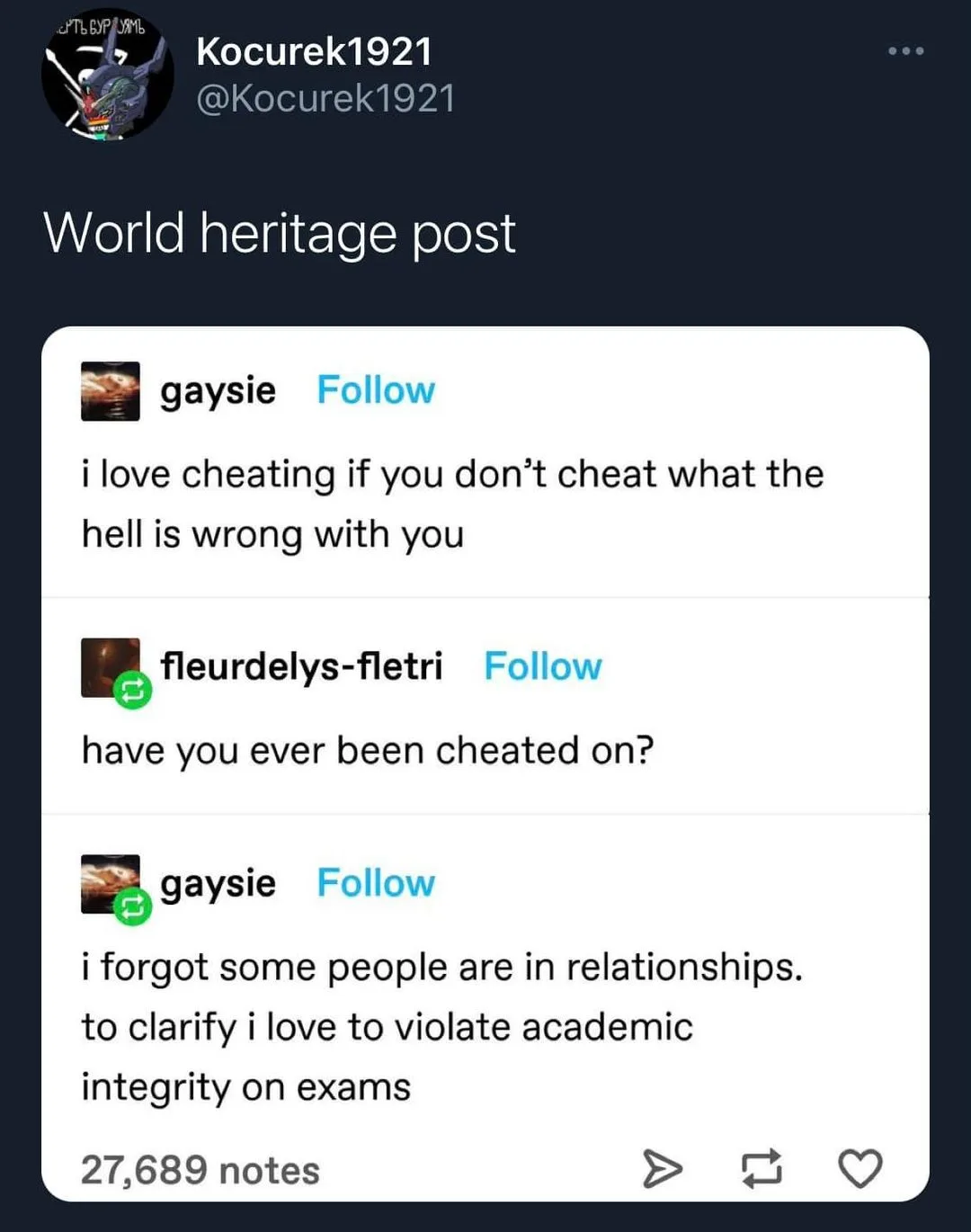 cheating meme