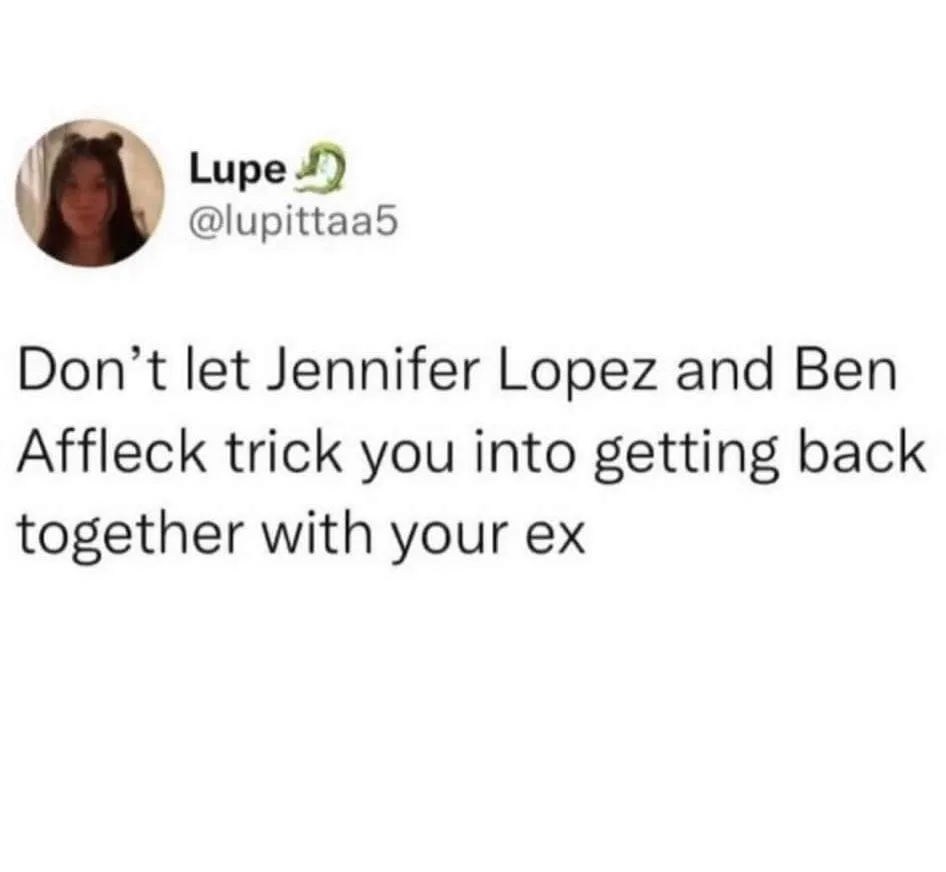 getting back together with your ex meme